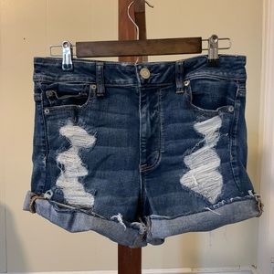 distressed denim shorts american eagle